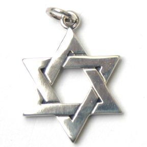 Spiritual Jewelry- Judaica Jewelry – Star of David – smooth, Charm 10ml, Silver