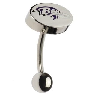 NFL Baltimore Ravens Belly Ring Reverse Top Down - Free Shipping!