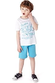 2 Piece Cotton Rich Tickle T-Shirt & Shorts Outfit