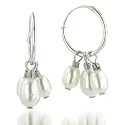 Sterling Silver 3-Drop Fresh Water Pearl Earring
