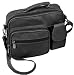 Roma Genuine Black Leather Organizer Bag Handbag Purse