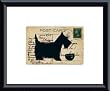 Art Poster Metal Framed Print - Scottie Silhouette - Artist: Nancy Shumaker Pallan- Poster Size: 8 X 10