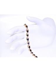14K Yellow Gold Diamond/Sapphire Bracelet