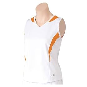 Buy Ladies Balle de Match Lisa-Marie Top - White Orange by Balle de Match