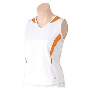 Buy Ladies Balle de Match Lisa-Marie Top - White Orange