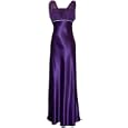 Satin Chiffon Prom Dress Gown Crystals Full Length