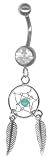 Magical Dream Catcher Belly Ring-14g 3/8-Dream Catcher Belly Button Ring-Navel Ring-Body Jewelry