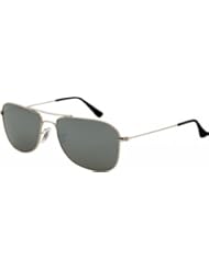 Ray-Ban 0RB3477 003/40 Aviator Sunglasses,Silver Frame/Gray Lens,56 mm
