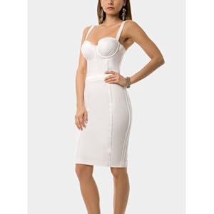 GUESS by Marciano Carmella White vCorset Dress 