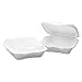 Boardwalk 0101 White Snap-it Foam Hinged Lid Carryout Container with 3 Compartments, Case of 200