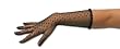 CLEARANCE 8-Button Length Delicate Nylon Filet Hand Crochet Glove In Black Or White