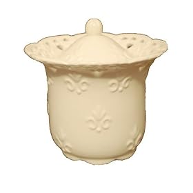 Cream Lace Sugar Bowl by Skye McGhie by 