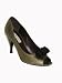 MARC JACOBS Manhattan Pleat Bow Metallic Pump in Bronze