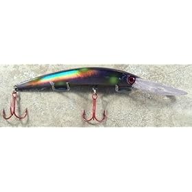 JLVLures JLV lures Diver Casting Trolling Crystal Black Salamander : Wobbling Wiggling Wiggle Minnow Saltwater Fishing Freshwater Steady Retrieve Stop-Go Tarpon Snook Redfish Deep Zander Barramundi Cod Speckled Trout Striper Pike Muskie Peacock Largemouth Walleye