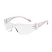 Eva Petite Women Safety Glasses Clear Anti-Scratch Lens Pink Tips Ribbon 12 Pair