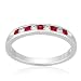 Imagine Designs Ruby and Diamond Stackable Band 1/10ctw