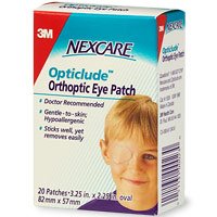 Nexcare Opticlude Orthoptic Eye Patches, Regular Size, 20-Count Boxes (Pack of 4)