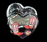 Blazing Boots Design - Hand Painted - Heart Shaped Box - 2 pieces - 4.5 inch diameter