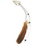 Obsidian Hair Jewel 01 Snowflake Heart Gemstone Crystal Healing Feather Silver Clip Extension 11