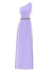 Sexy Chiffon Beaded Ruched Lace Cocktail Floor Length One Shoulder Club Dress/Evening Dress/Party Dress/Wedding Dress/Maxi Dress 