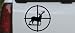 Black 22in X 22.0in -- Deer in Scope Hunting And Fishing Car Window Wall Laptop Decal Sticker