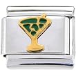 Gold Martini Italian Charm