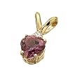 14K Yellow Gold Icy Pink Tourmaline Pendant