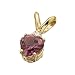 14K Yellow Gold Icy Pink Tourmaline Pendant