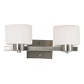 Kenroy Home Legacy 2 Light Vanity with 6-Inch fluted Glass Shade