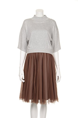 (フレイ アイディー)FRAY I.D ルーズニットチュールワンピ