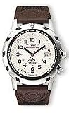Timex Mens I Control Silver / Leather Indiglo Watch 43391