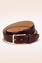 Leather Mock Crocodile Skin Belt