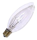 15 watt 120 volt B9.5 Candelabra Screw (E12) Base Westinghouse Light Bulb
