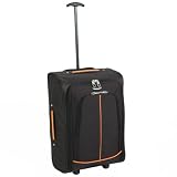 Super Lightweight Cabin Approved Wheeled Bag (Black/Orange)