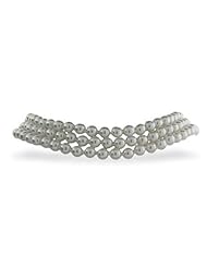 Sterling Silver White Pearl Choker Necklace
