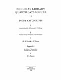 Bodleian library quarto catalogues. 9, Digby manuscripts