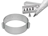 chg Set211-00 Backset Tortenring mit Skala Höhe: 8,5 cm Spritzbeutel-Set