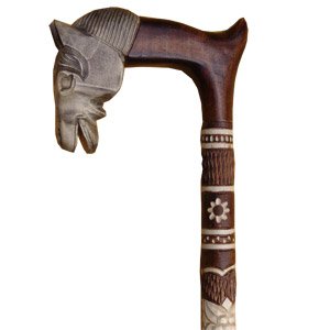 Carved Walking Stick - Horse