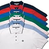 BMW Mens Tipped Polo Pink L