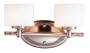 Eurofase 15819-021 Uxbridge 2-Light Bath Bar, Satin Nickel/Opal