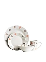 Premier Housewares Vajilla 16 Piezas Blanco/Naranja