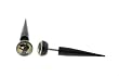 Genuine Ed Hardy Black Fake Taper - Panther Logo - 16g Wire - 7.5mm - 32mm Length - Sold as a Pair