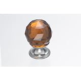Top Knobs TK121BSN Wine Crystal 1 1/8