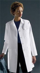 Ladies’ Staff Length Lab Coat - White, Size 6