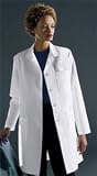 Medline Ladies' Staff Length Lab Coat - White, Size 4 - Model MDT11WHT4E