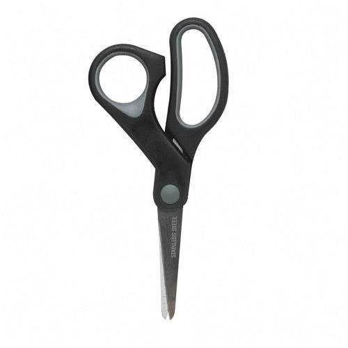 Childrens Toyshop  Toys : (Price/EA)Scissors, Rubber Grip, Pointed Tip, 5" Full, Black/Gray