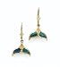 14K Opal Whale Tail Earrings - GHES1656