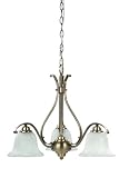 CANARM LTD. ICH372A03AB Michael 3 Bulb Chandelier Light, Antique Brass