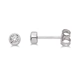 0.1 Carat Diamond Stud Earrings in 9ct White Gold