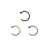 Set of 3 Nose Rings 18 Gauge 1/4 Diameter for Very Small Nostril